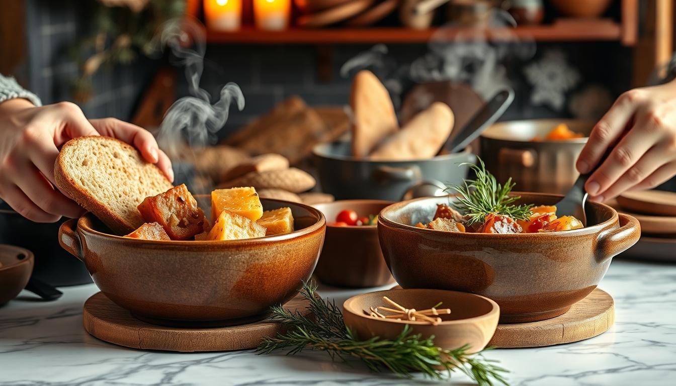 Quick weeknight dinner prepared in a home kitchen